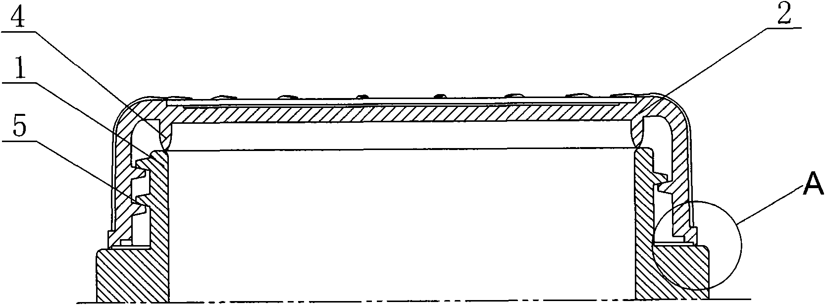 Cosmetic container sealing structure