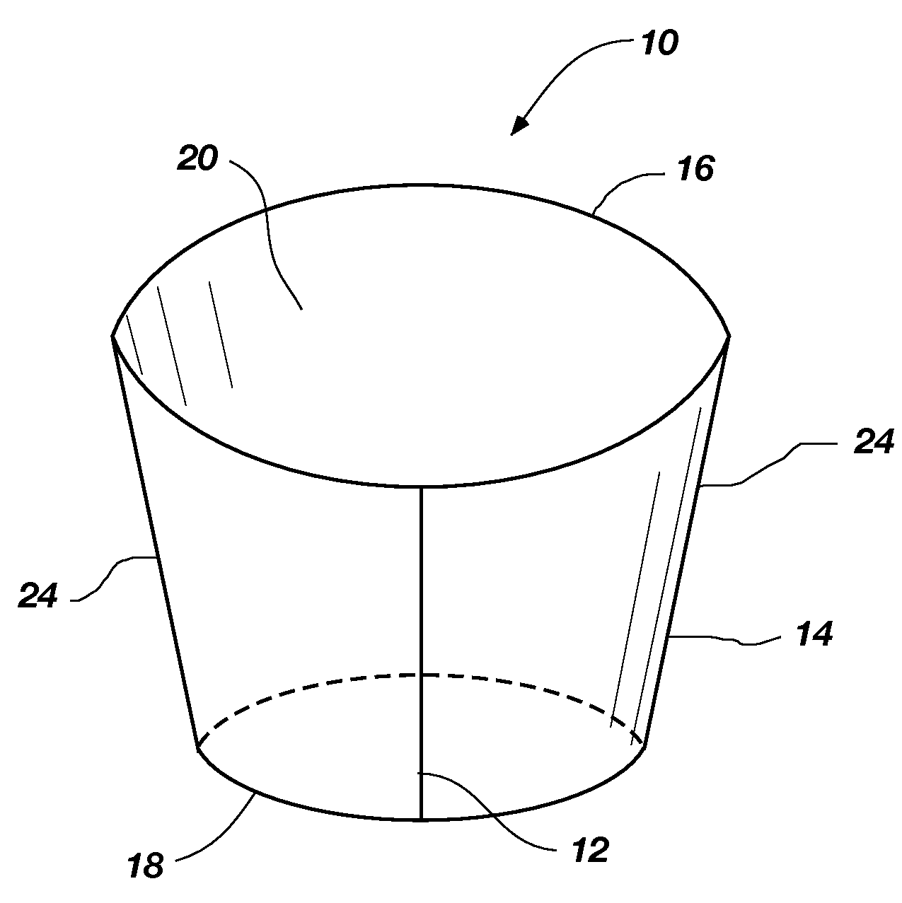 Bottomless plant container