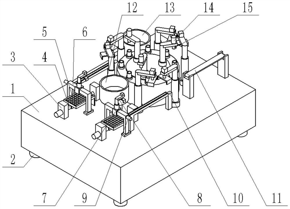 Circulating conveying device for grenade fuse assembling machine