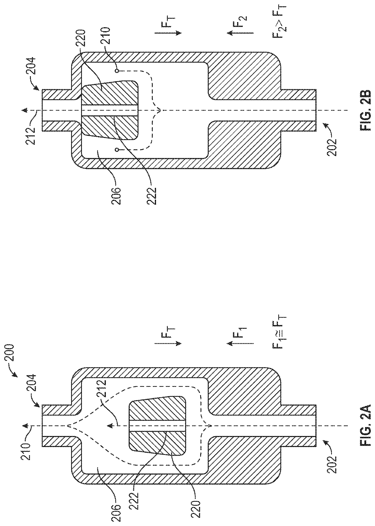 Pressure-driven flow rate control valves