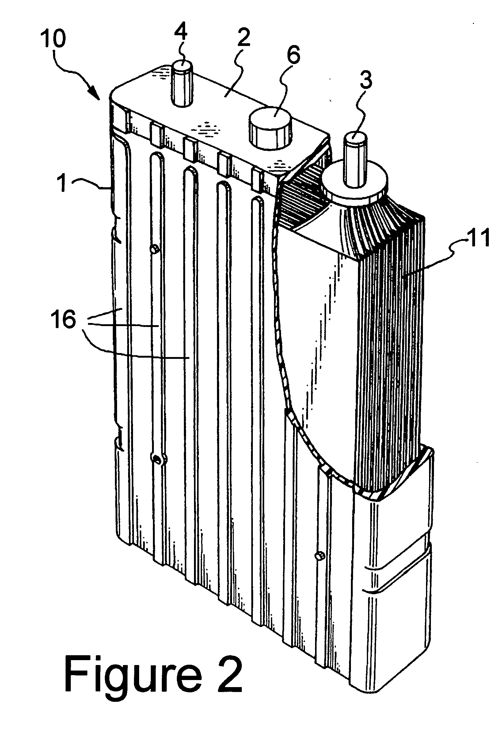 Battery employing thermally conductive polymer case