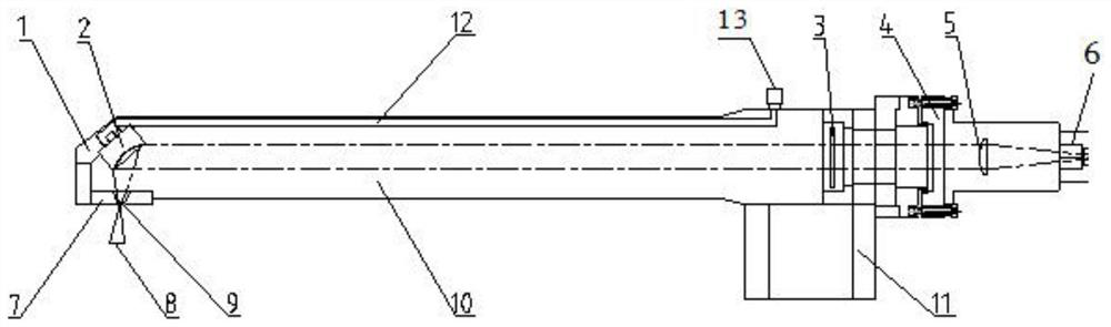 Reflector focusing light path device for laser inner hole cladding head