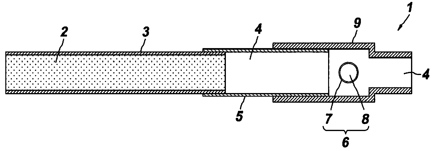 Filter containing built-in capsule, cigarette provided with filter and cigarette substitute provide with filter