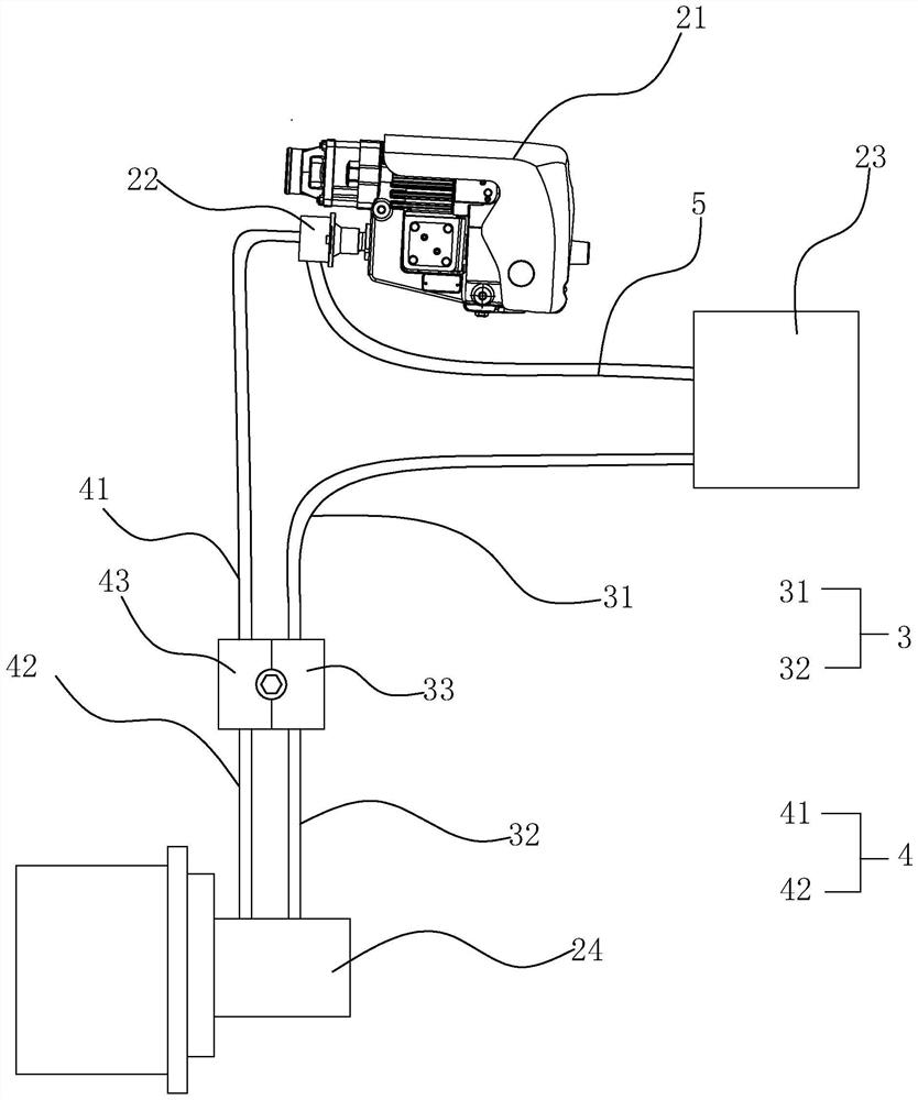 Air compressor combination installed on vehicle-mounted tank body and vehicle-mounted tank body