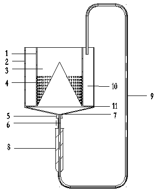 Conical surface percolation type device and method for collecting root exudates of soil cultivation plants