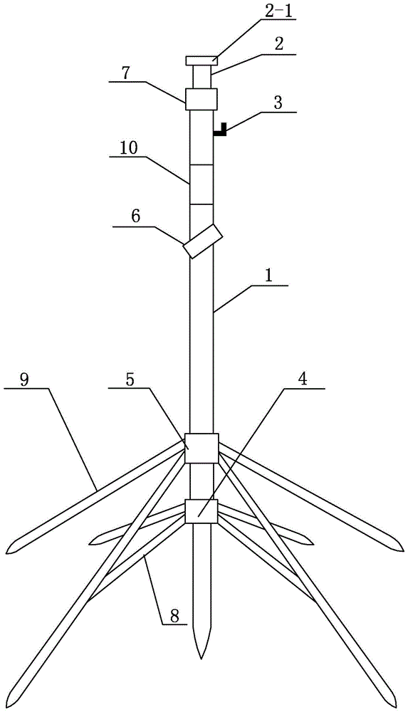 A substation safety fence support rod