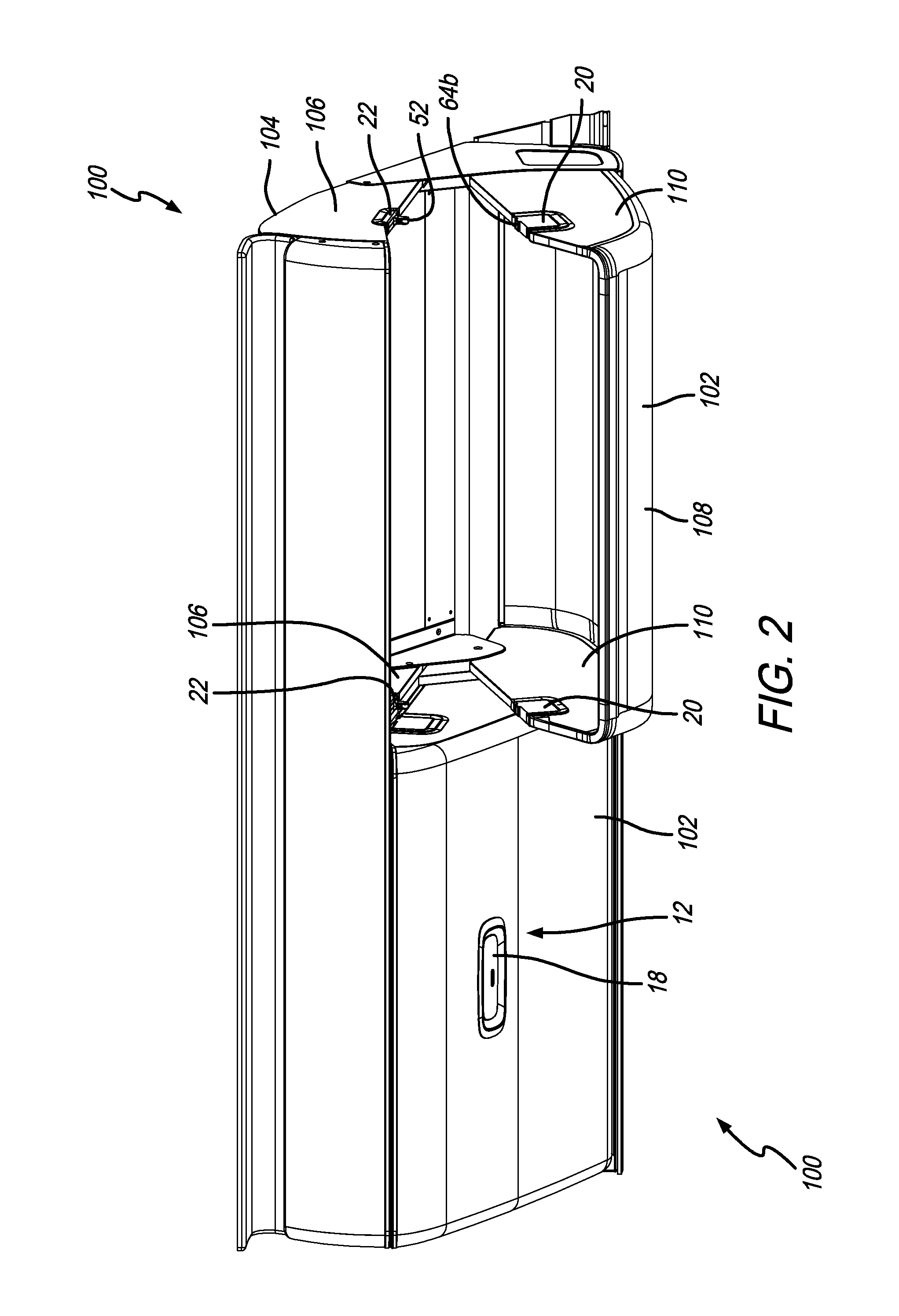 Overhead storage bin latch system