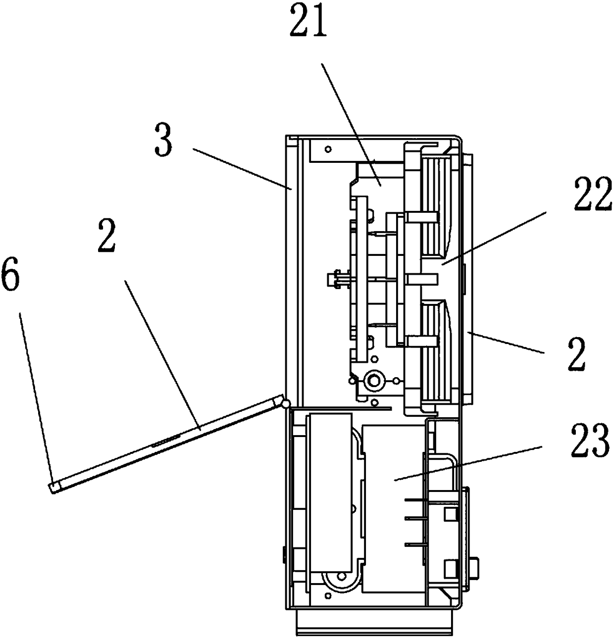 Ion fan with uncovering cleaning mechanism