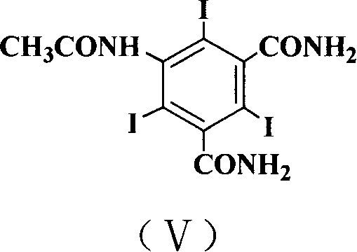 Method for preparing 5-acetamido-2,4,6-triiodo-1,3-benzenedicarboxamides