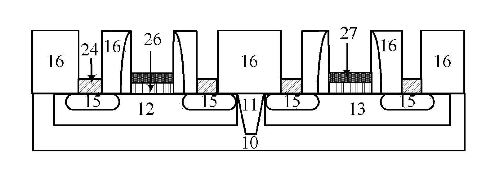 Method for manufacturing electrodes and wires in gate last process