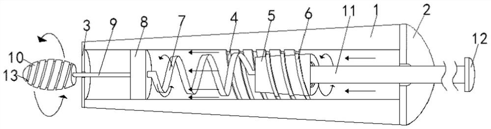 Dredger for building downspout and clearing method