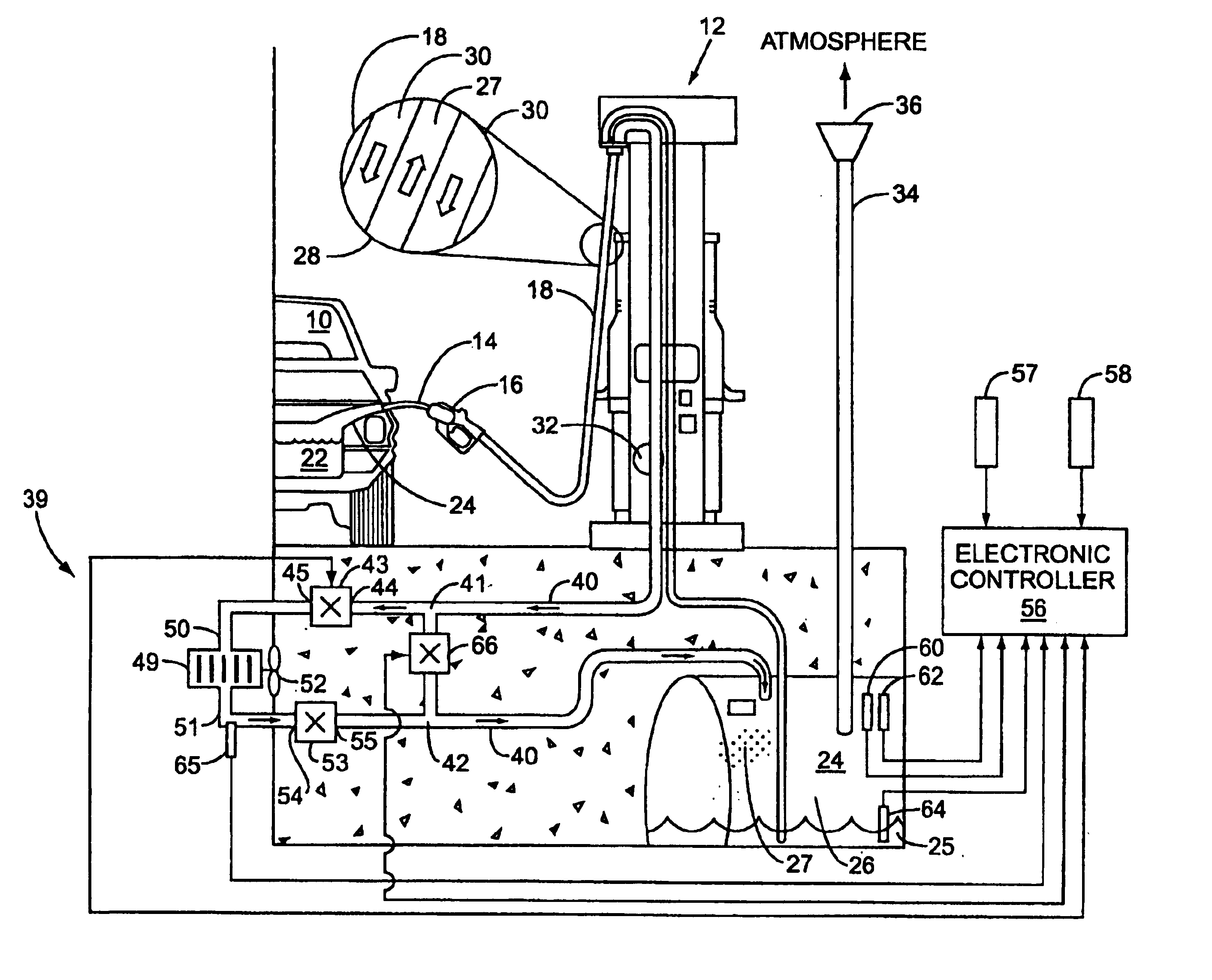 Underground storage tank vapor pressure equalizer