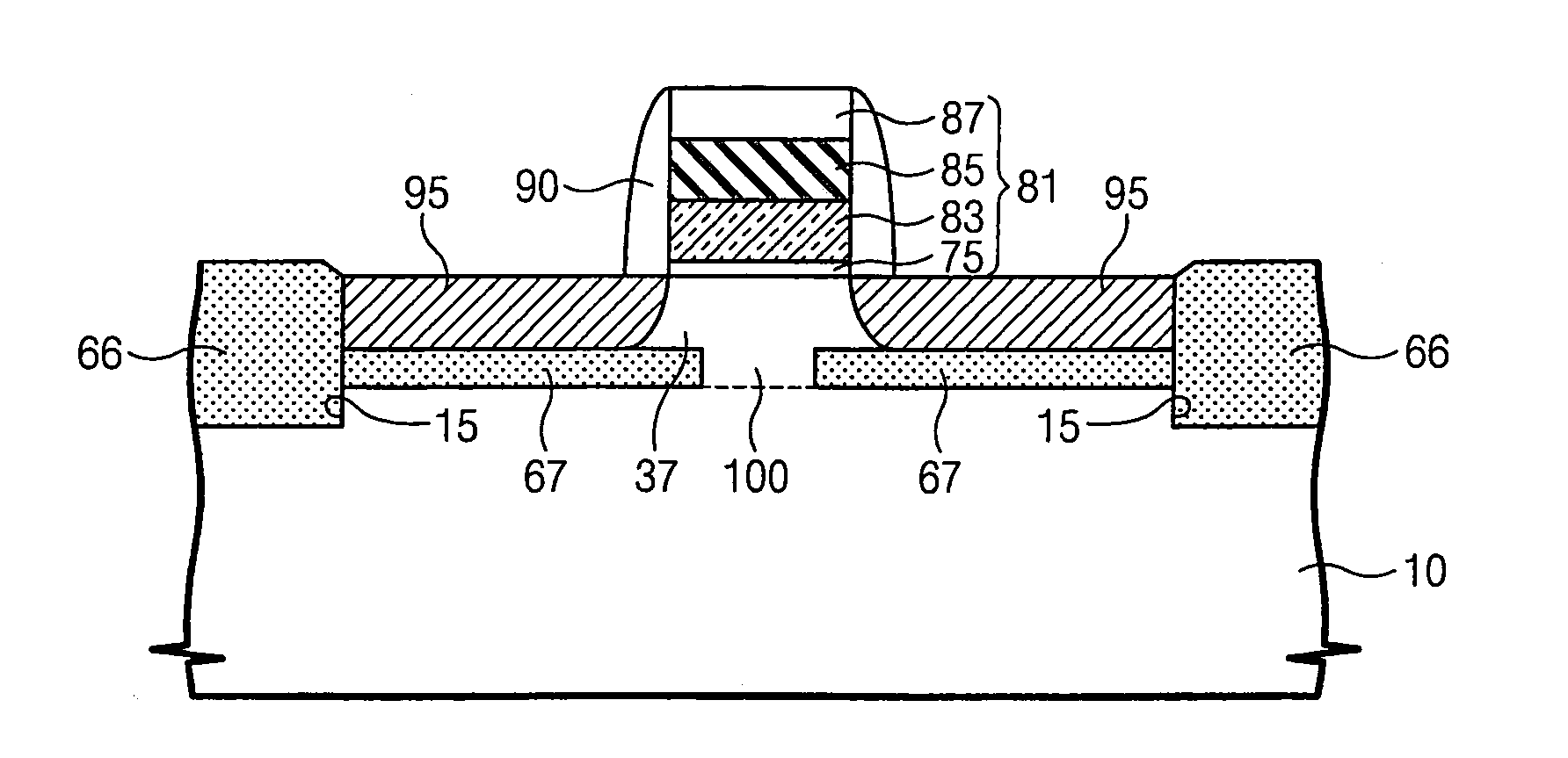 SEMICONDUCTOR DEVICE HAVING PARTIALLY INSULATED FIELD EFFECT TRANSISTOR (PiFET) AND METHOD OF FABRICATING THE SAME