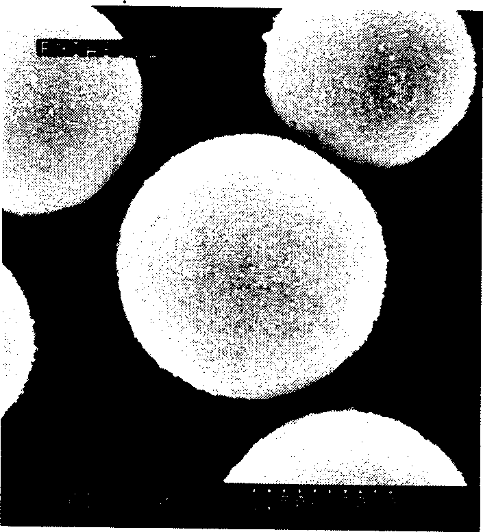 Method for preparing surface patterned SiO2 high molecular composite microsphere