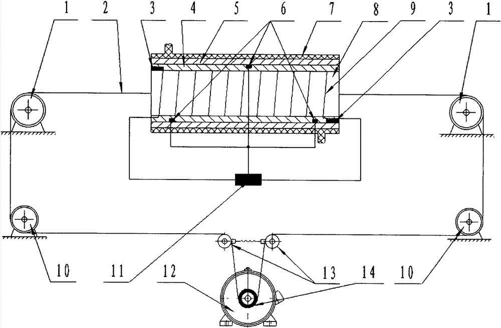 Device for preparing ultra-fine grain copper-aluminum wire with variable passage and preparation method