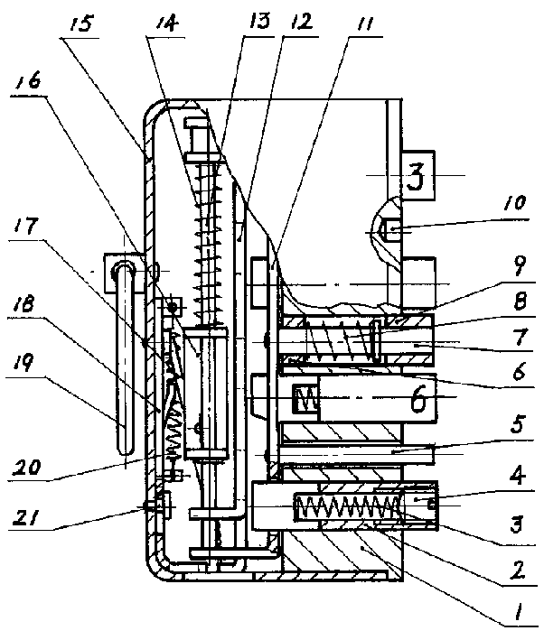 Push-button type mechanical cipher lock heart