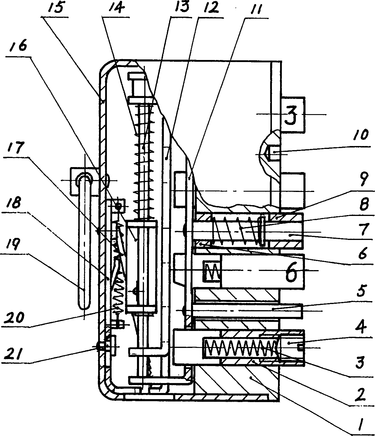 Push-button type mechanical cipher lock heart