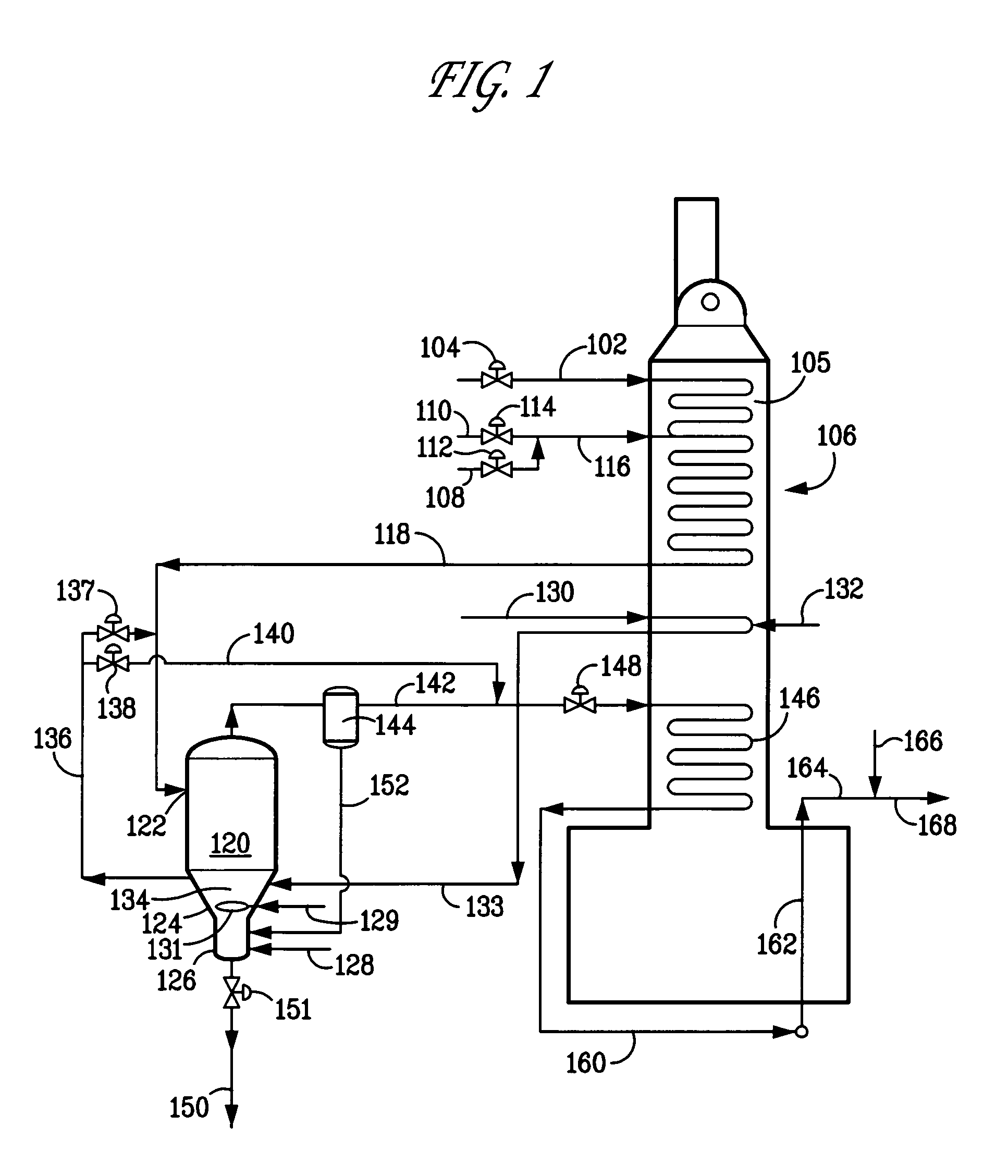 Process and apparatus for cracking hydrocarbon feedstock containing resid to improve vapor yield from vapor/liquid separation