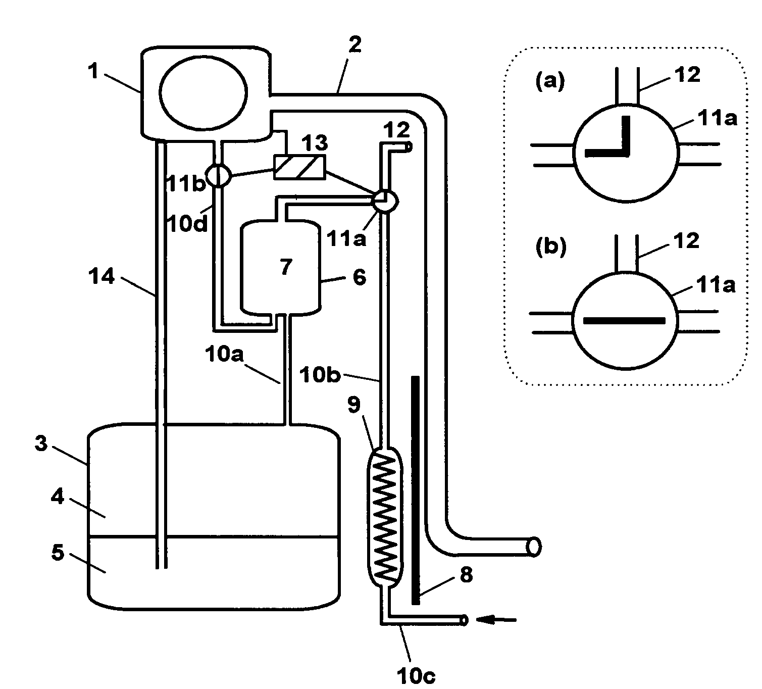 Fuel vapor storage and recovery apparatus with heat exchanger