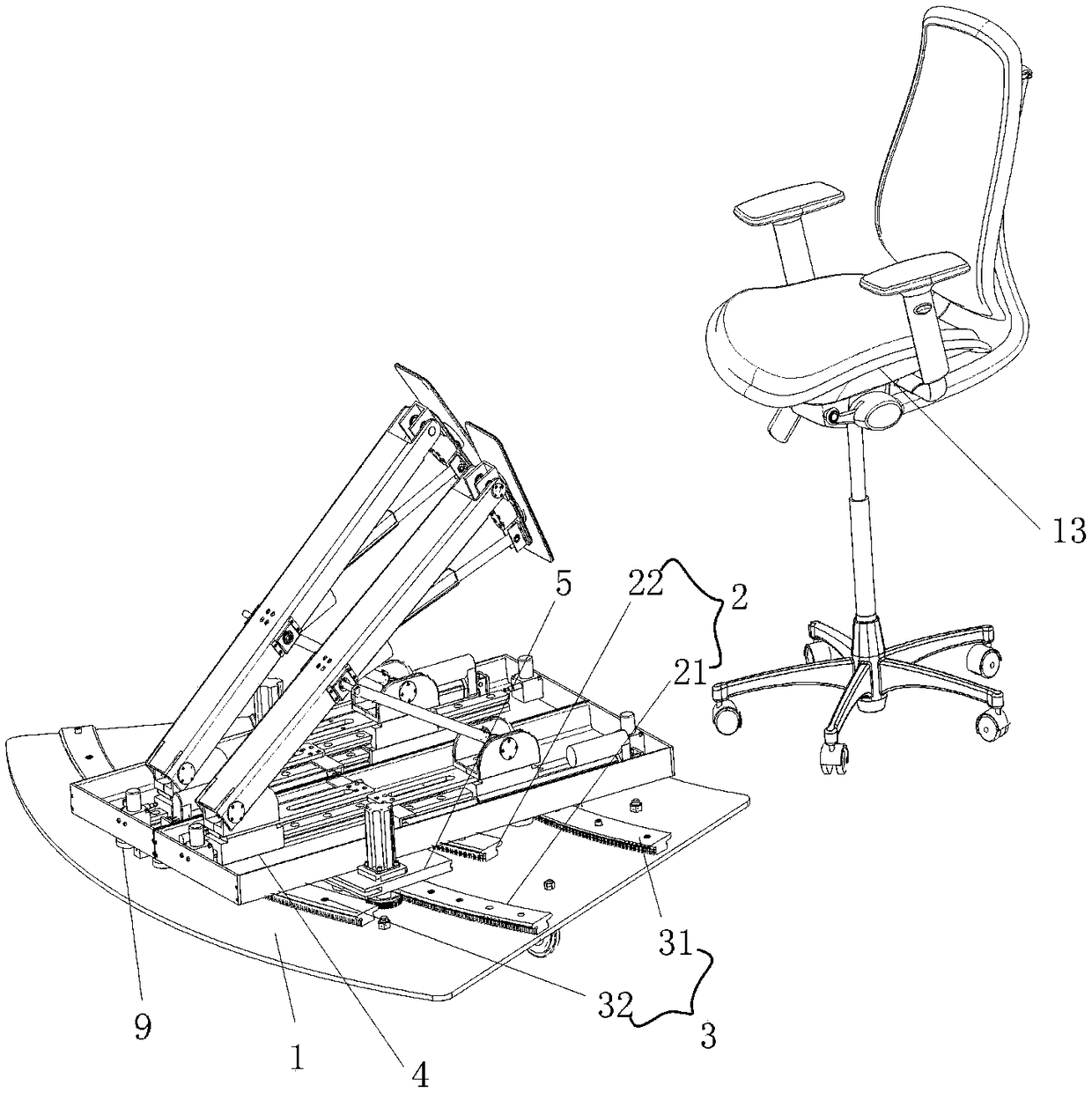 Spatial four-degree-of-freedom rehabilitation training device for lower limbs