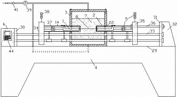 Device for performing tensile test on geosynthetics in soil