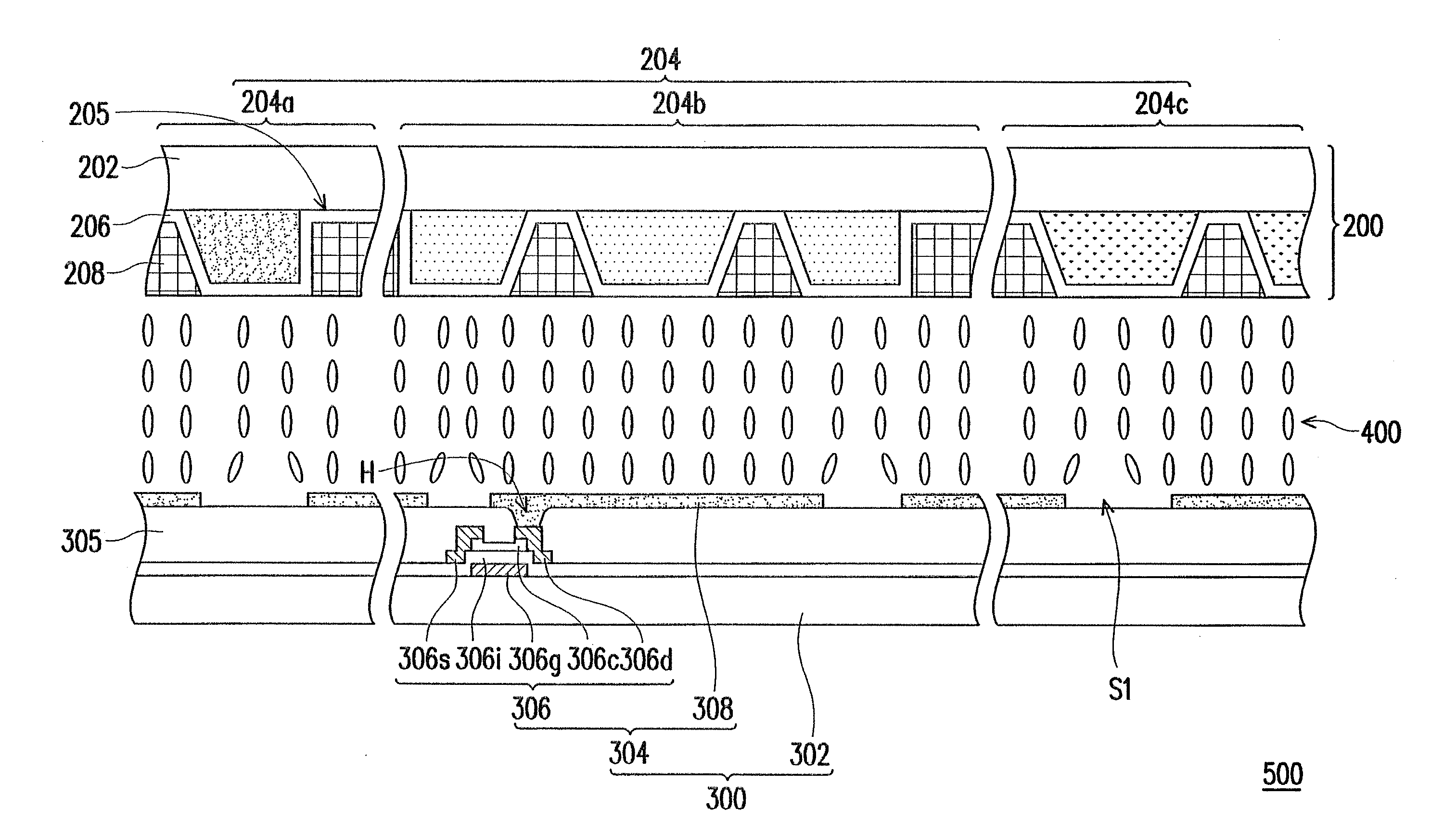 Multi-domain vertical alignment display panel and color filter substrate