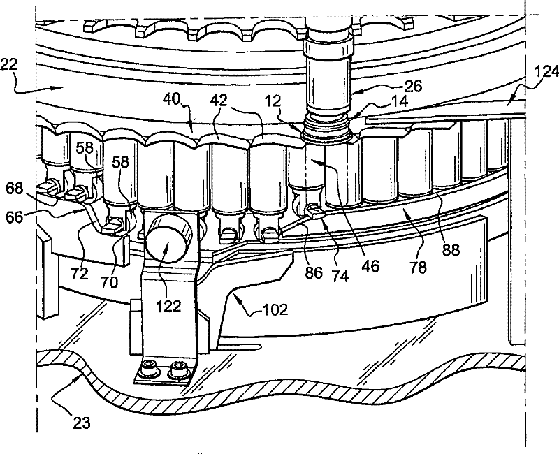 Preform conveyor system provided with means for ejecting badly seized