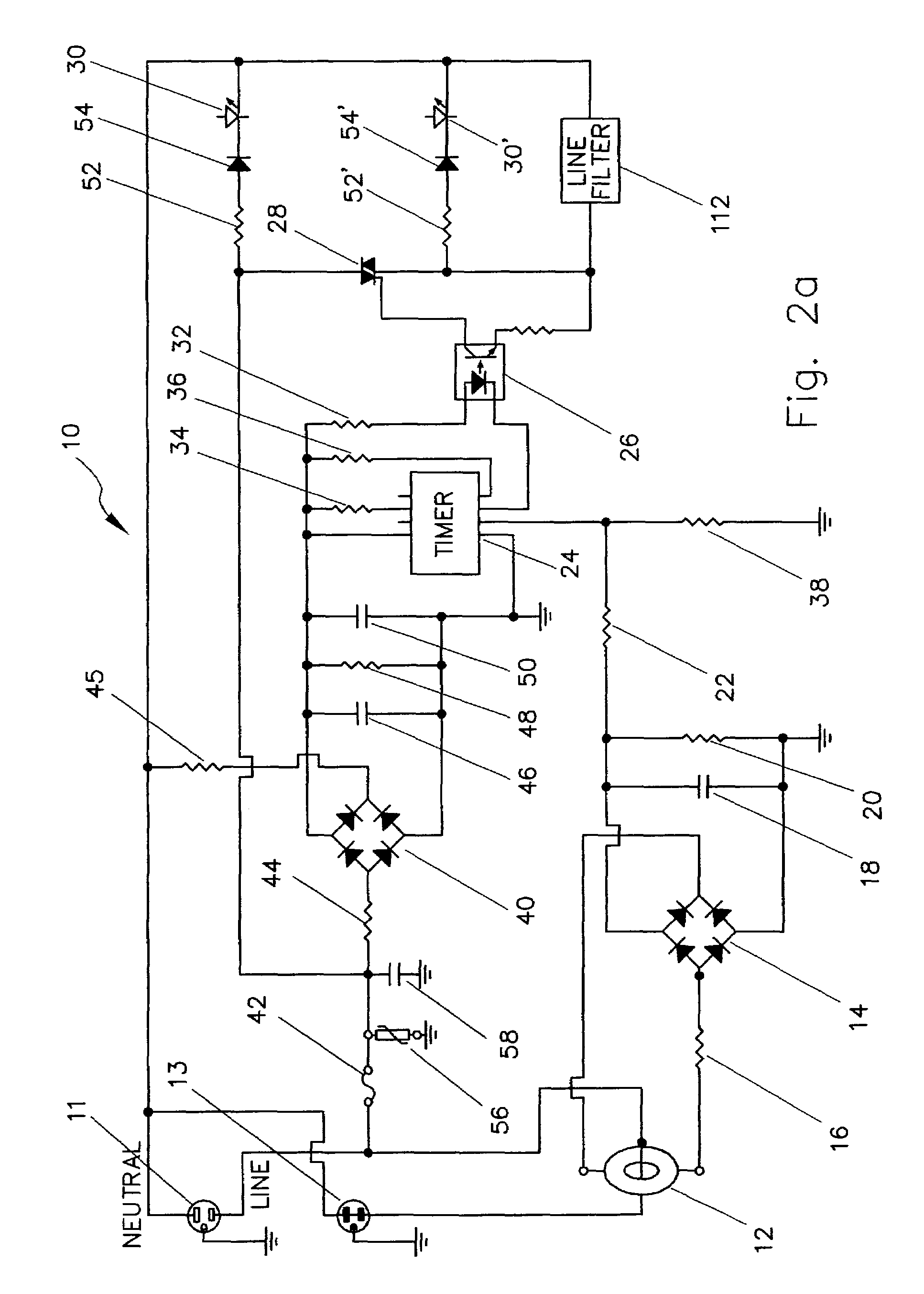Automated AC line filter and surge suppression apparatus and method