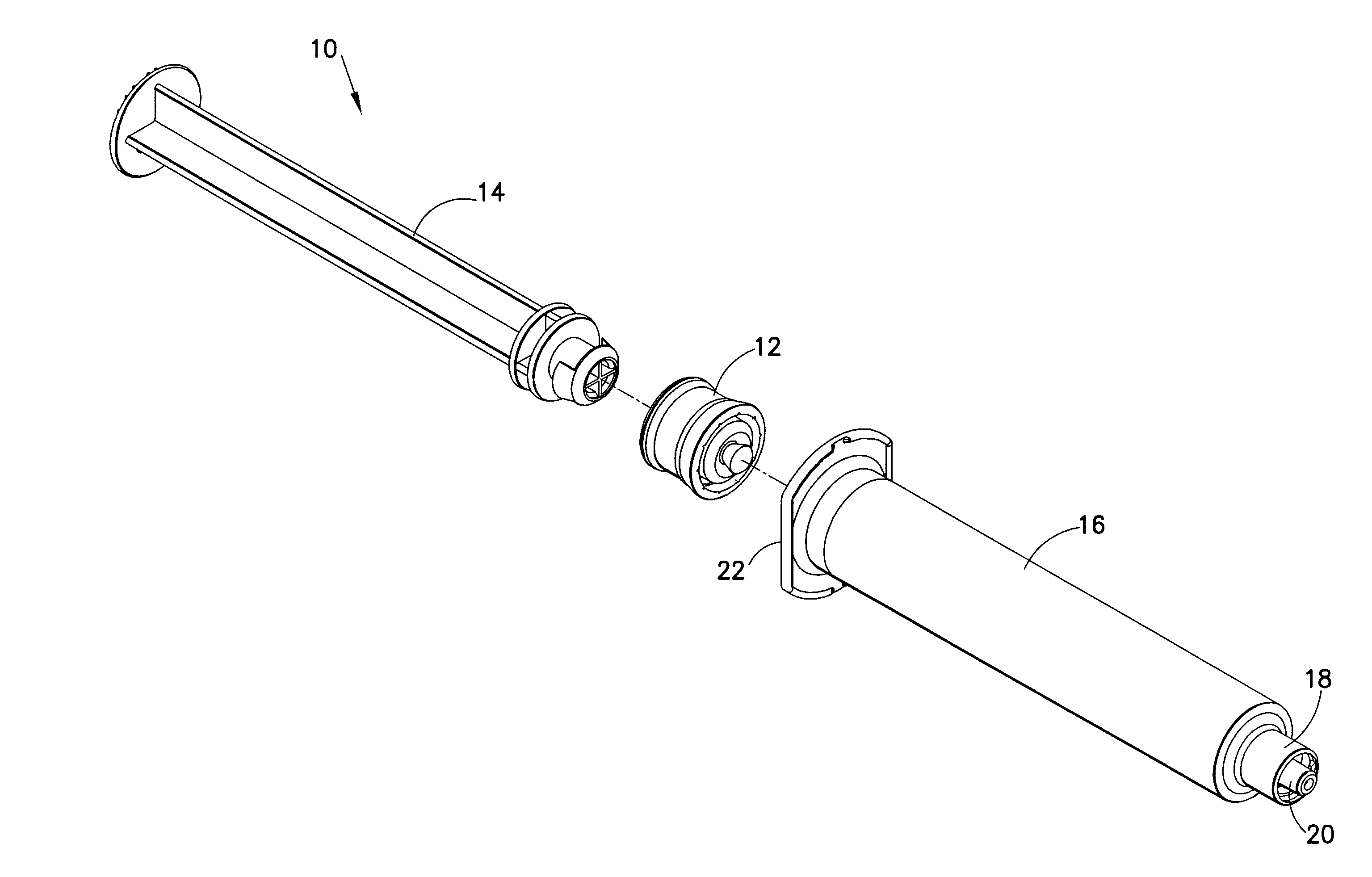 Stopper and plunger rod for a pre-filled syringe