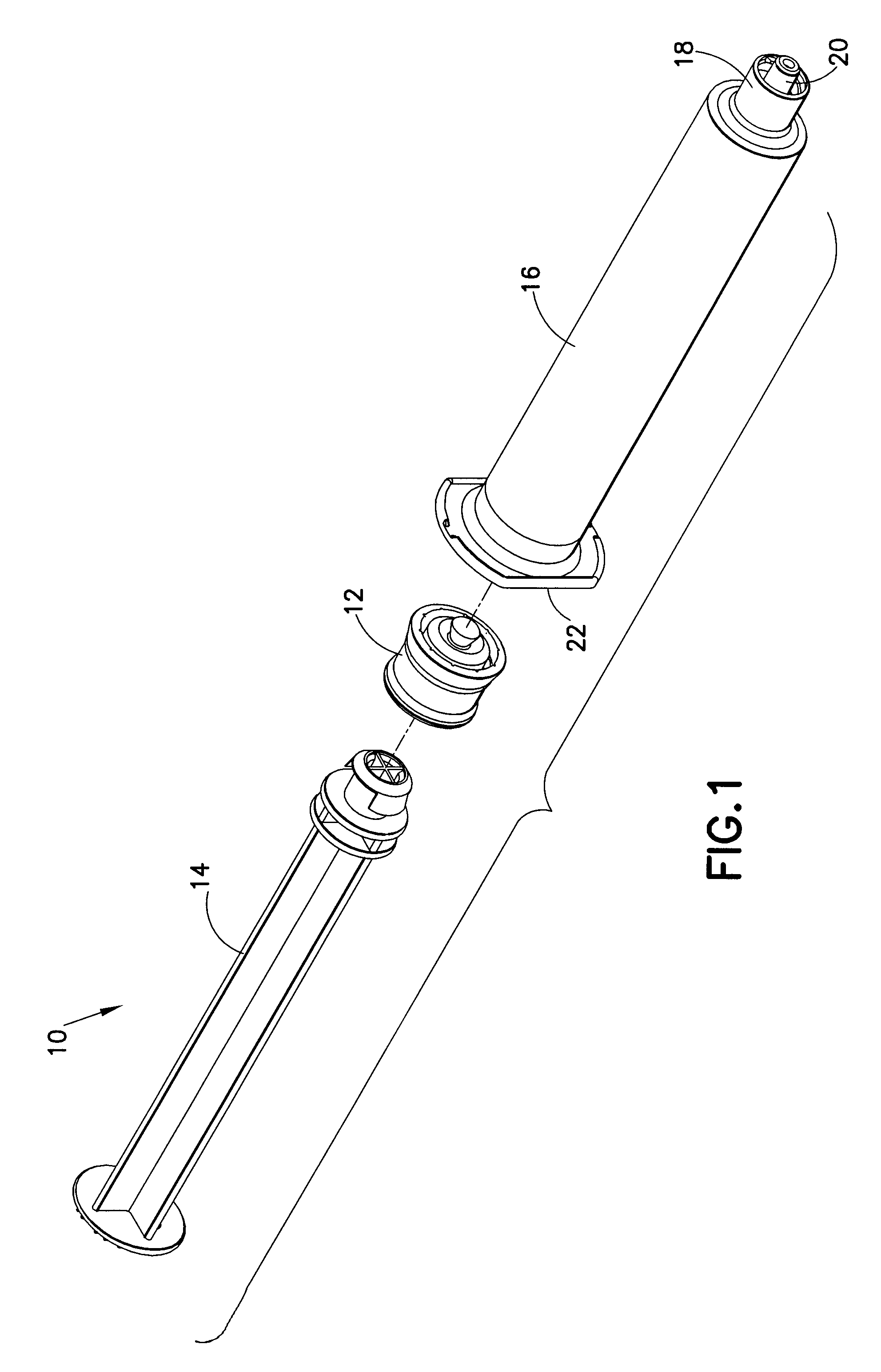 Stopper and plunger rod for a pre-filled syringe