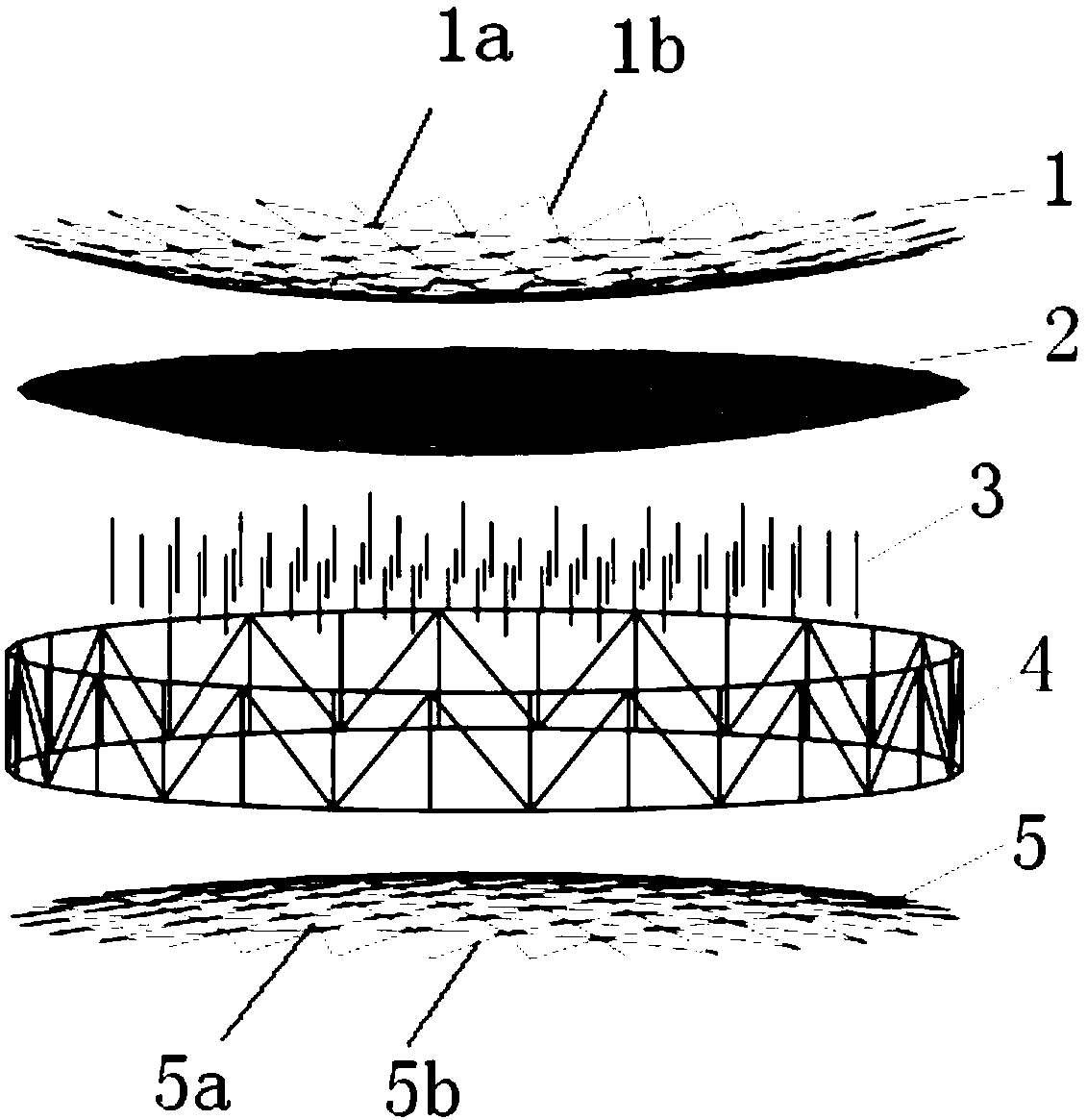 A method and a device for determining a cable net structure of an annular mesh reflector
