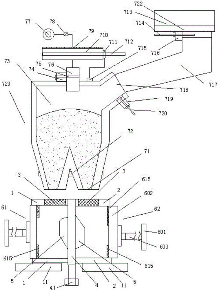 Top-bottom bidirectional uniform sand ejection casting and modeling device and method for manufacturing sand mold by device