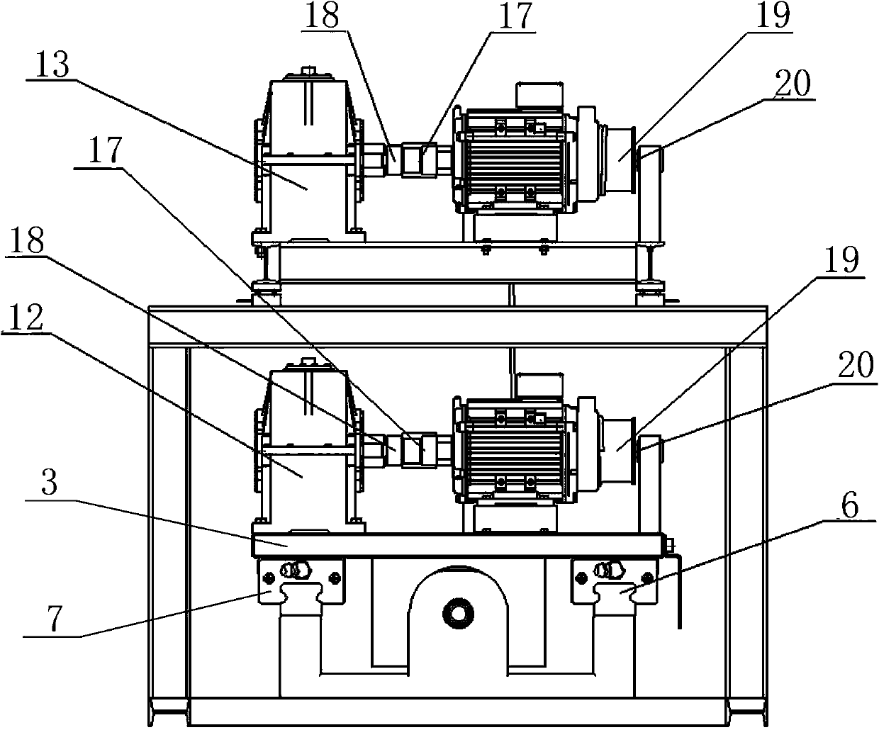 Offline test system of potential energy recovery device