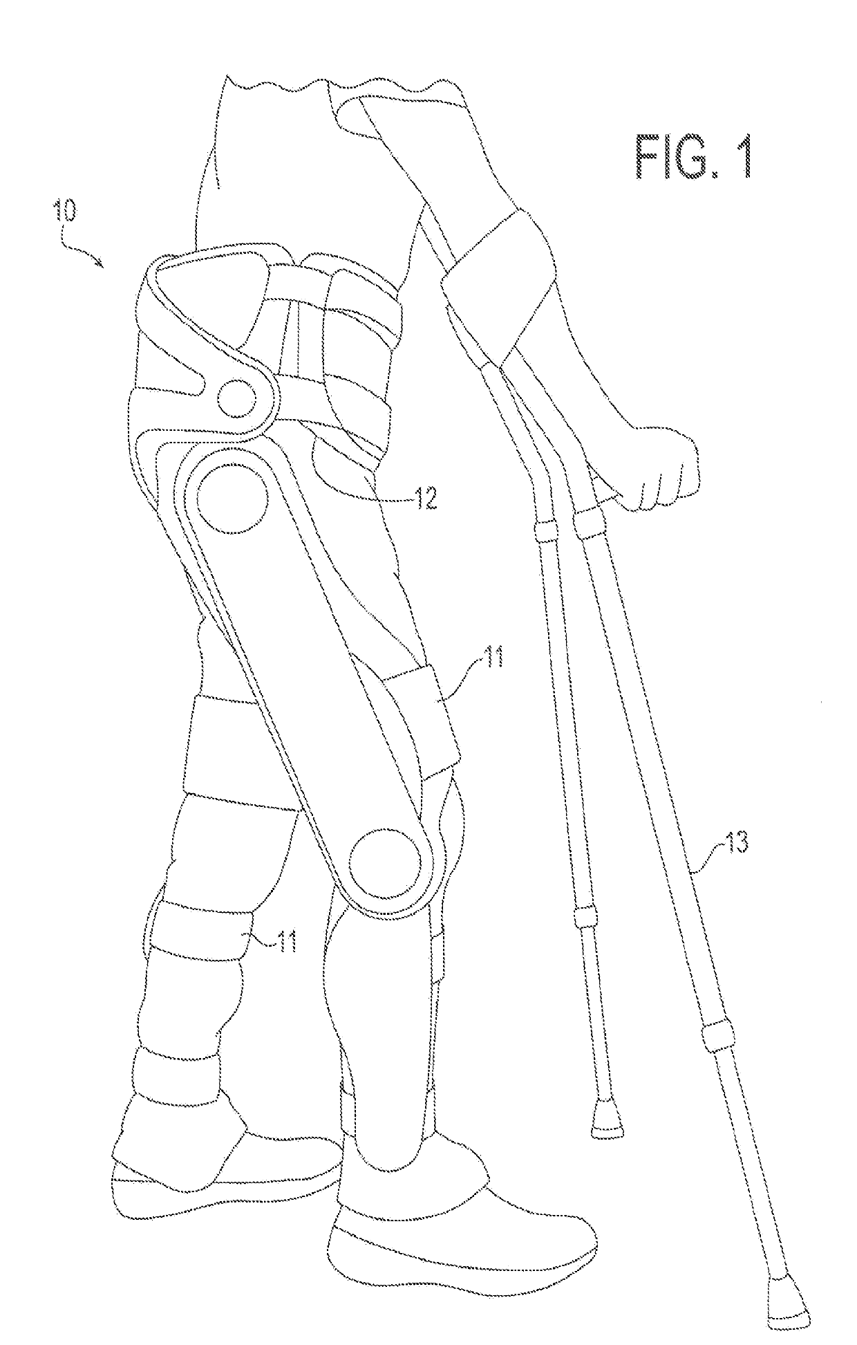Safety monitoring and control system and methods for a legged mobility exoskeleton device