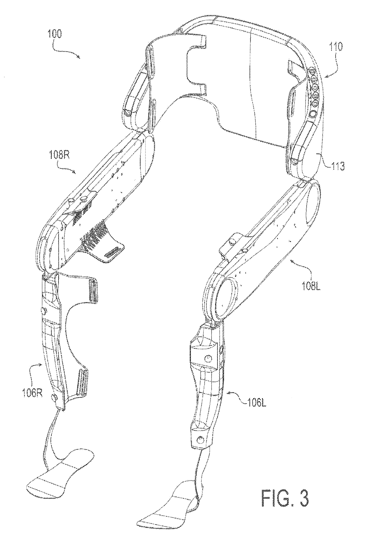 Safety monitoring and control system and methods for a legged mobility exoskeleton device