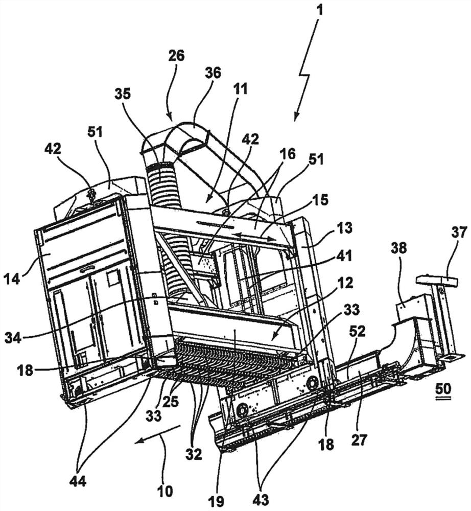 Bale opener for opening compressed fibre bales having collision protection system