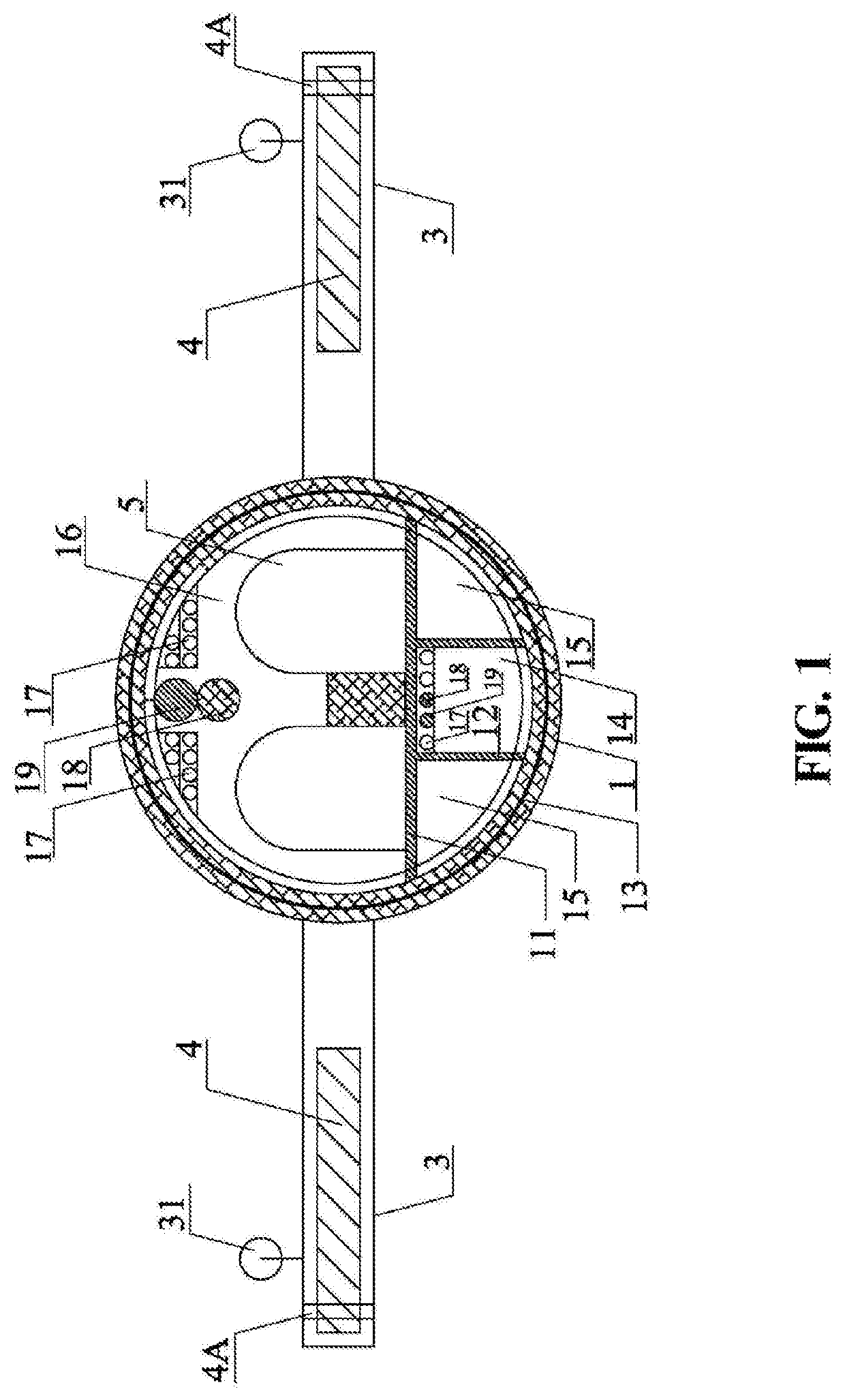 Sea-cross high-speed tunnel structure suspended in water, construction method and control method thereof