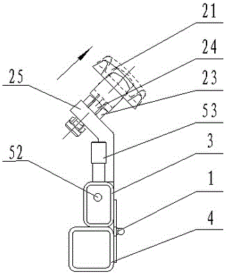 Rotating device for fixing packaging box