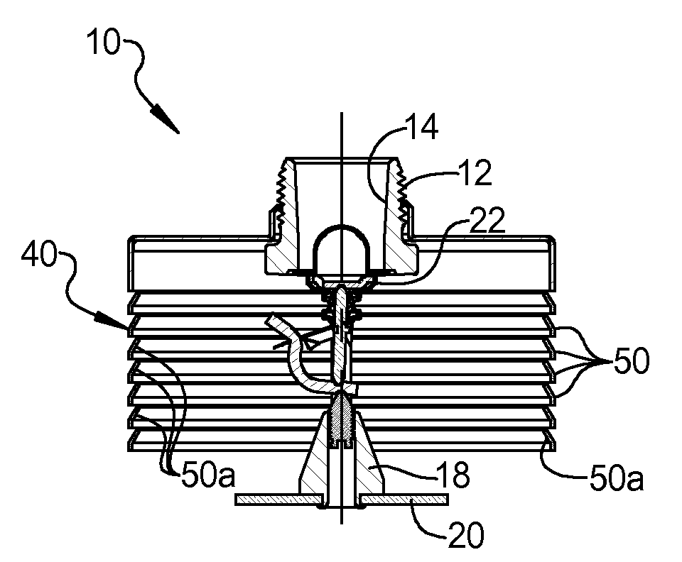Sprinkler Skipping Shield With Improved Airflow