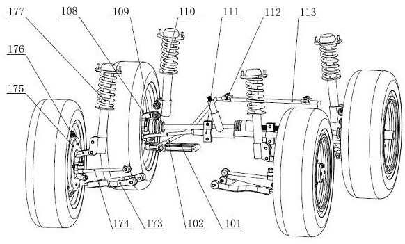 A front-drive mode light-duty explosion-proof electric vehicle chassis