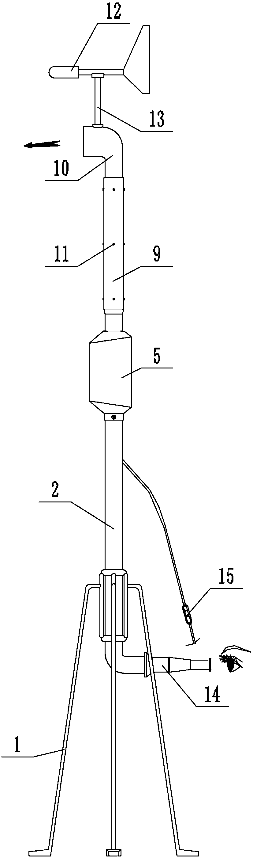 Forestry mountain area fire hazard prevention observation device