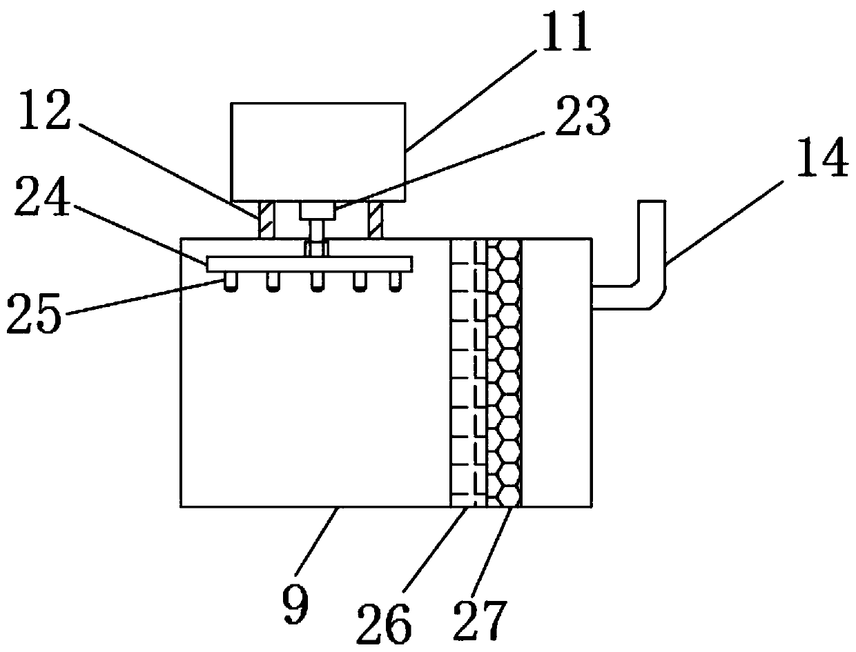 A kind of luggage production waste treatment device for preventing secondary pollution