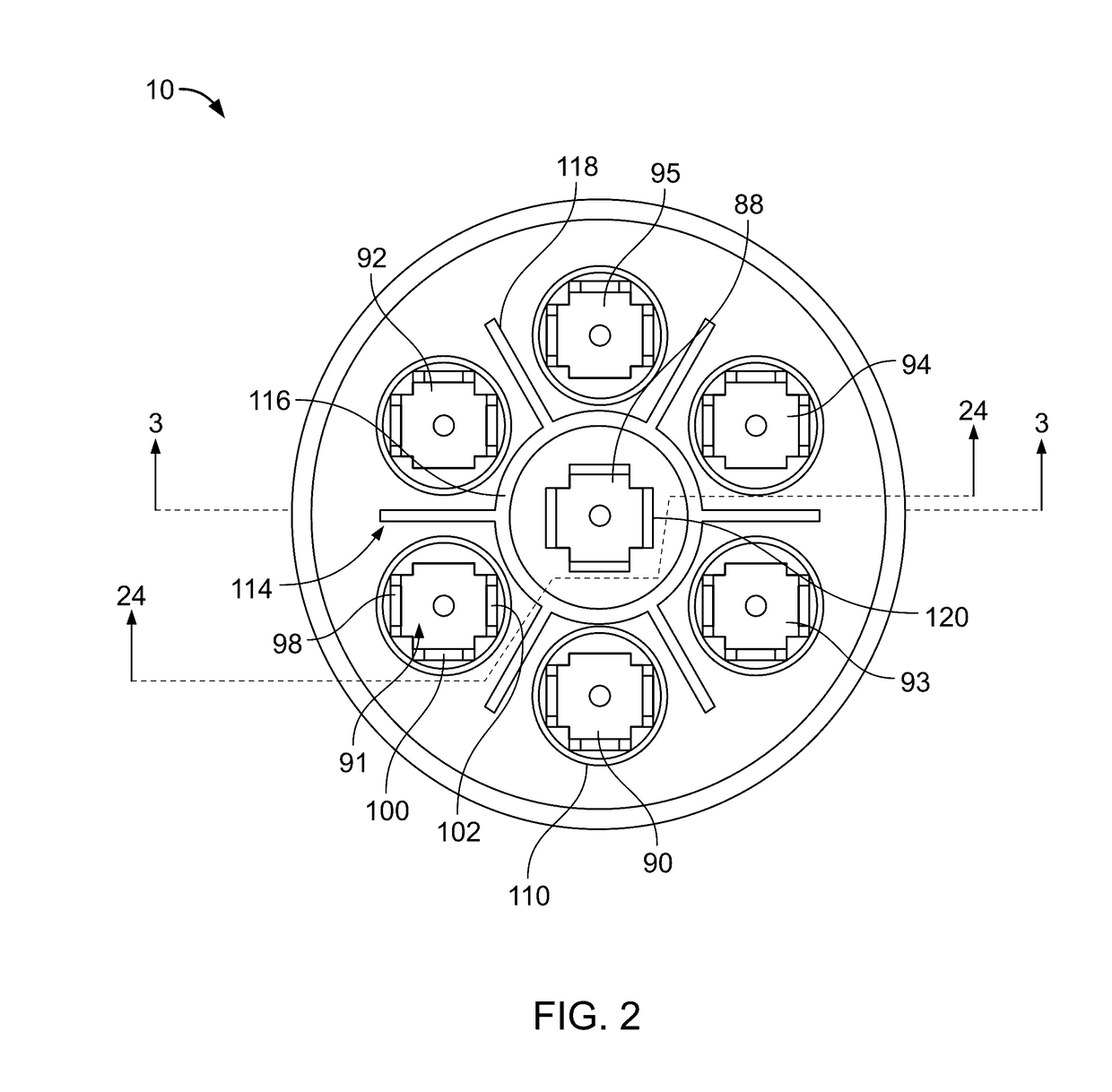 Capacitor with multiple elements for multiple replacement applications