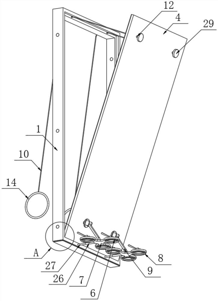 Fabricated glass view window partition structure