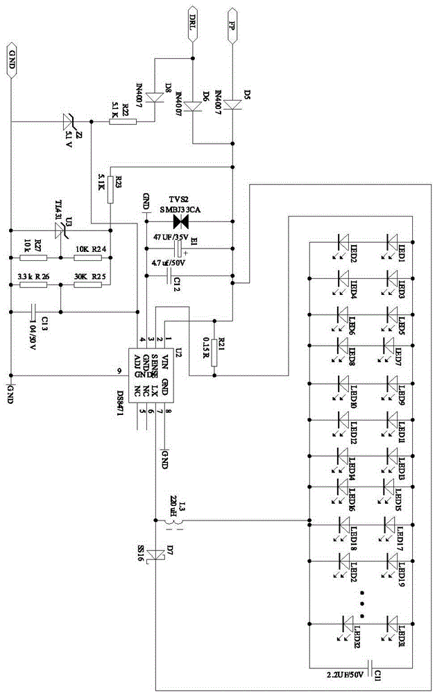 Driving circuit of vehicle headlamp