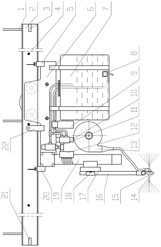 A track self-propelled multi-mode greenhouse automatic sprayer