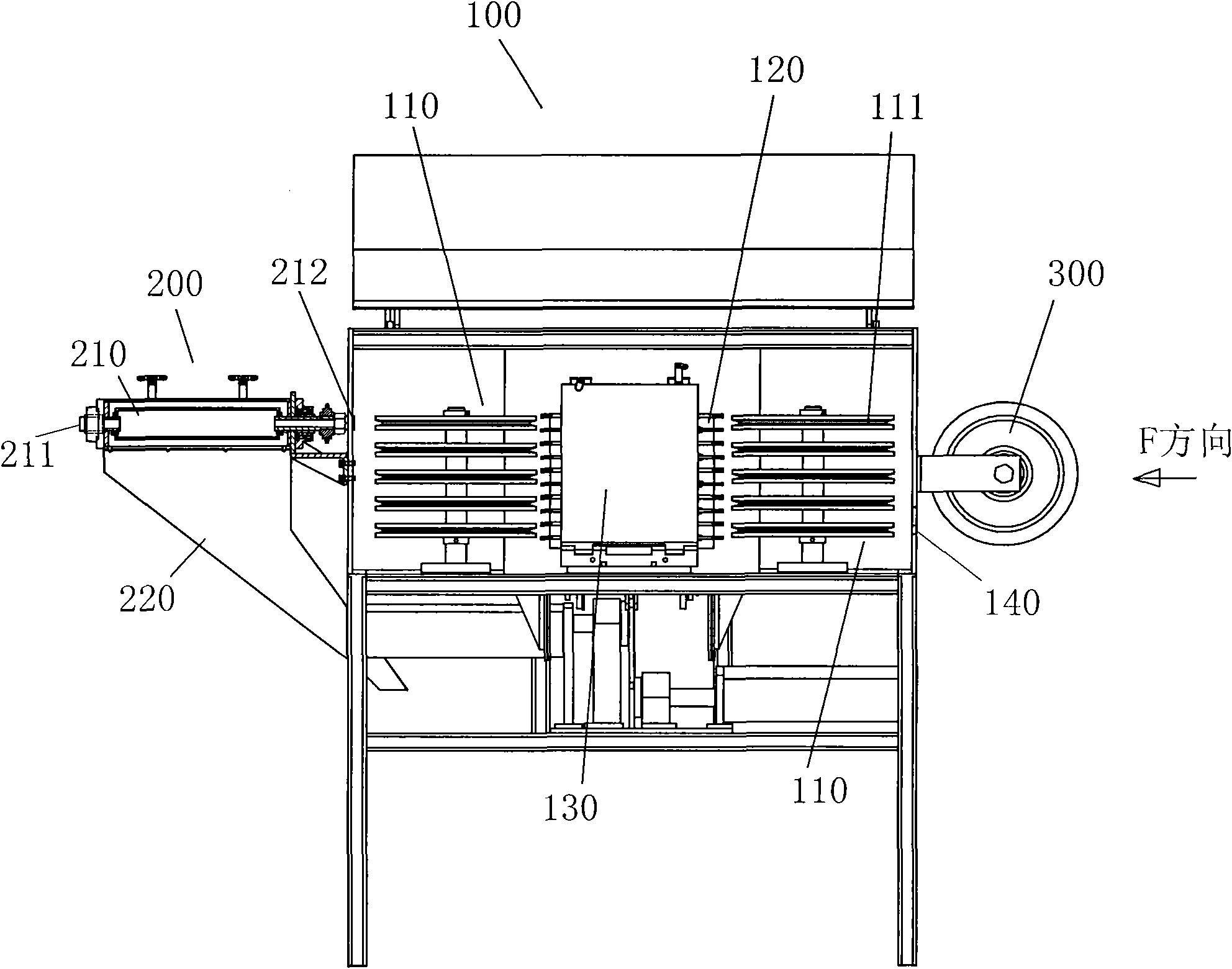 Surface dust-removing device and technology of steel wire and flux-cored wire