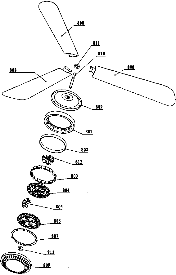 Block type energy-saving DC ceiling fan motor