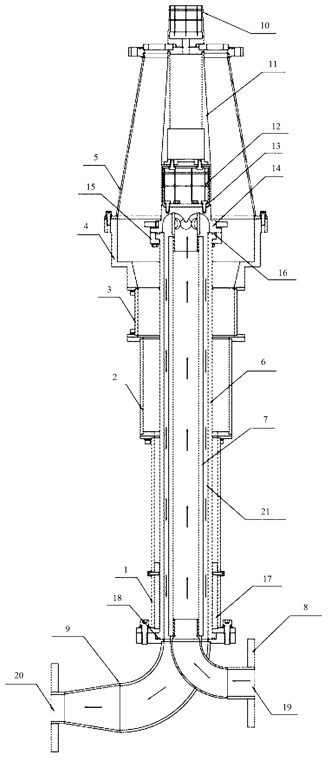 Water load body used for power source debugging, and water load body system