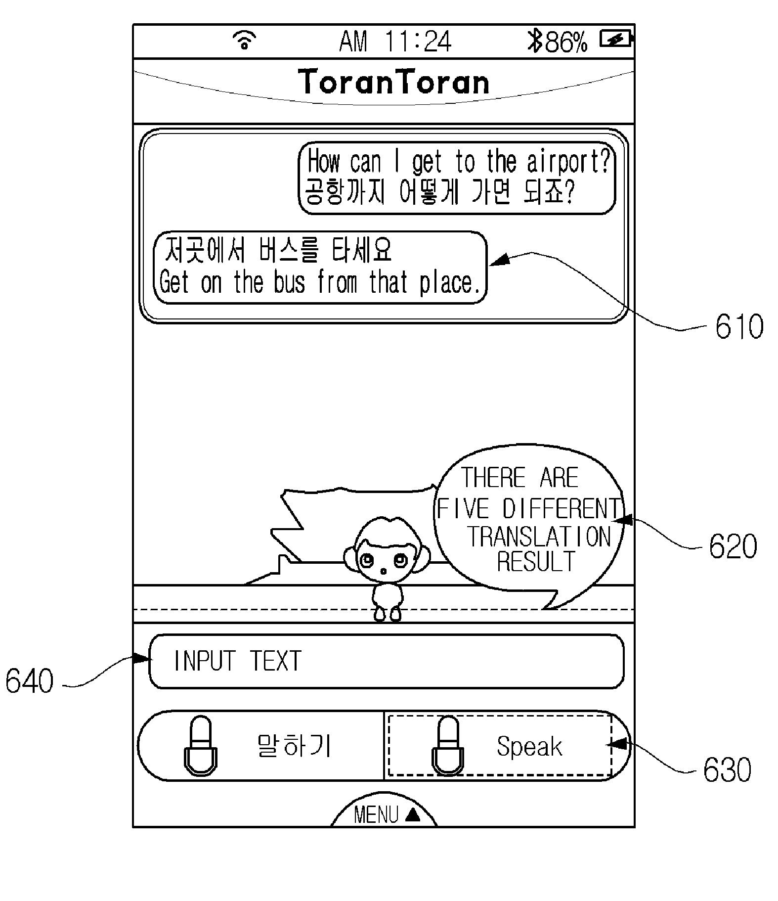 Interface device for processing voice of user and method thereof